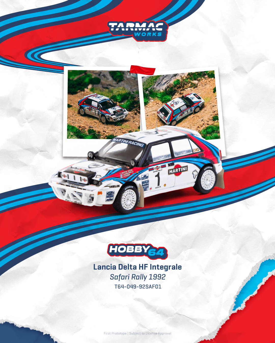 Tarmac Works 1:64 Lancia Delta HF Integrale Safari Rally 1992 T64-049-92SAF01