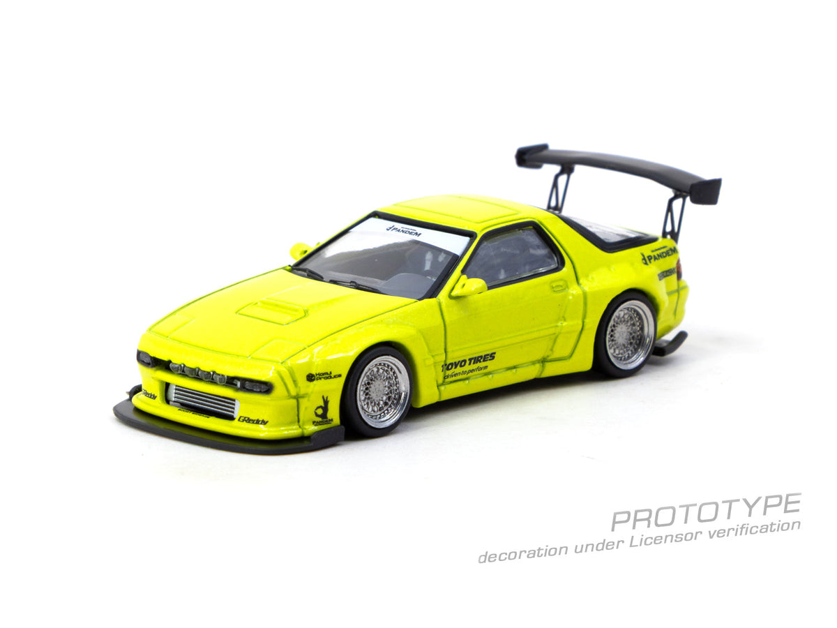 Tarmac Works 1:64 Pandem Mazda RX-7 FC3S Yellow T64R-066-YL
