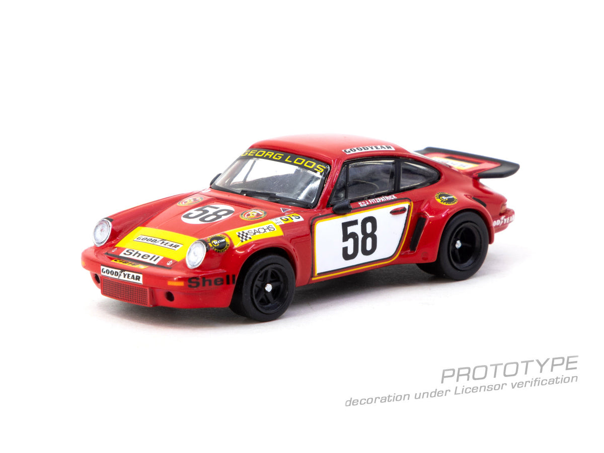 [Preorder] Tarmac Works x Schuco 1:64 Porsche 911 Carrera RSR 3.0 24h Le Mans 1975 #58 – Red T64S-024-75LM58
