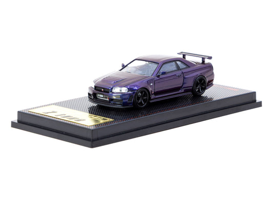 Ignition Model X Tarmac Works 1:64 Nismo R34 GT-R Z-tune Purple Metallic IG3839