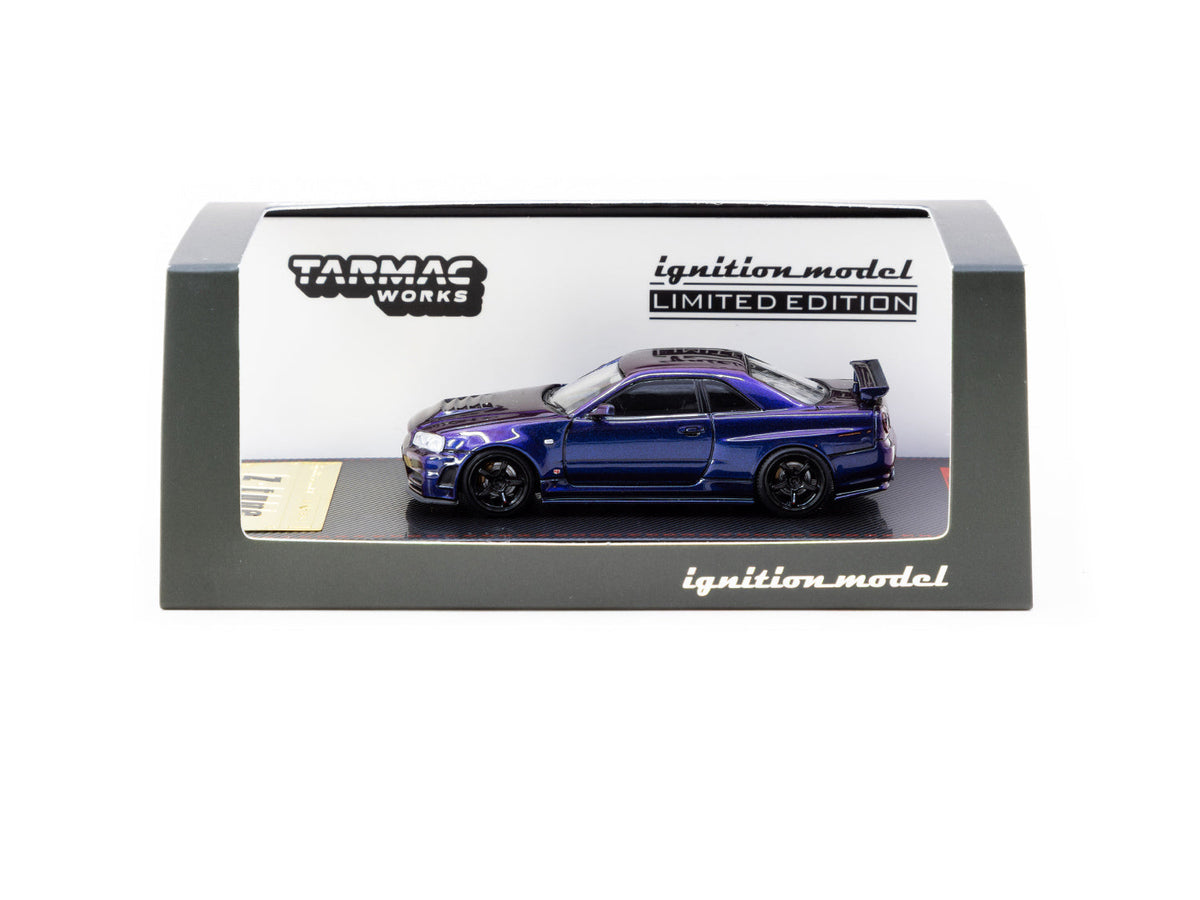 Ignition Model X Tarmac Works 1:64 Nismo R34 GT-R Z-tune Purple Metallic IG3839