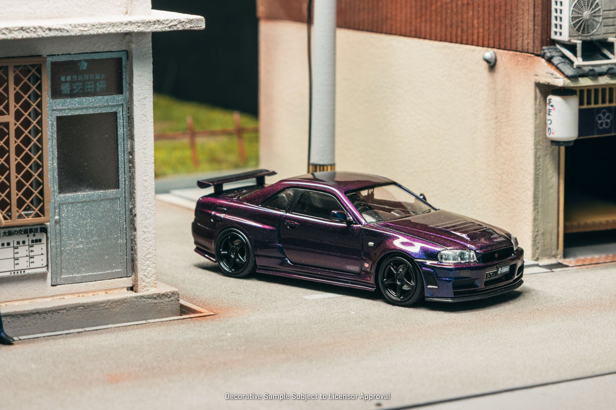 Ignition Model X Tarmac Works 1:64 Nismo R34 GT-R Z-tune Purple Metallic IG3839