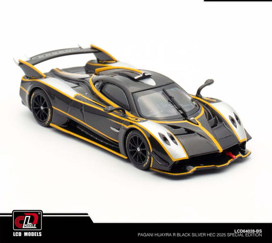 LCD 1:64 Pagani Huayra R Black Silver TMCS 2025 Special Edition