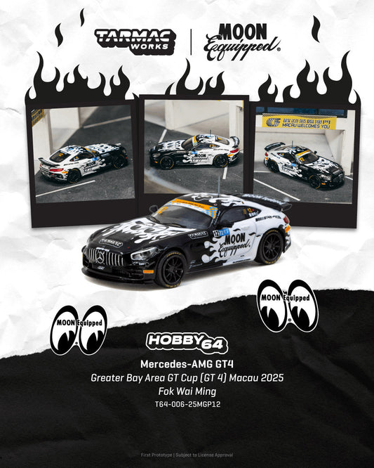 [Preorder] Tarmac Works 1:64 Mercedes-AMG GT4 Greater Bay Area GT Cup (GT 4) Macau 2025 FOK Wai Ming- Hobby64 T64-006-25MGP12