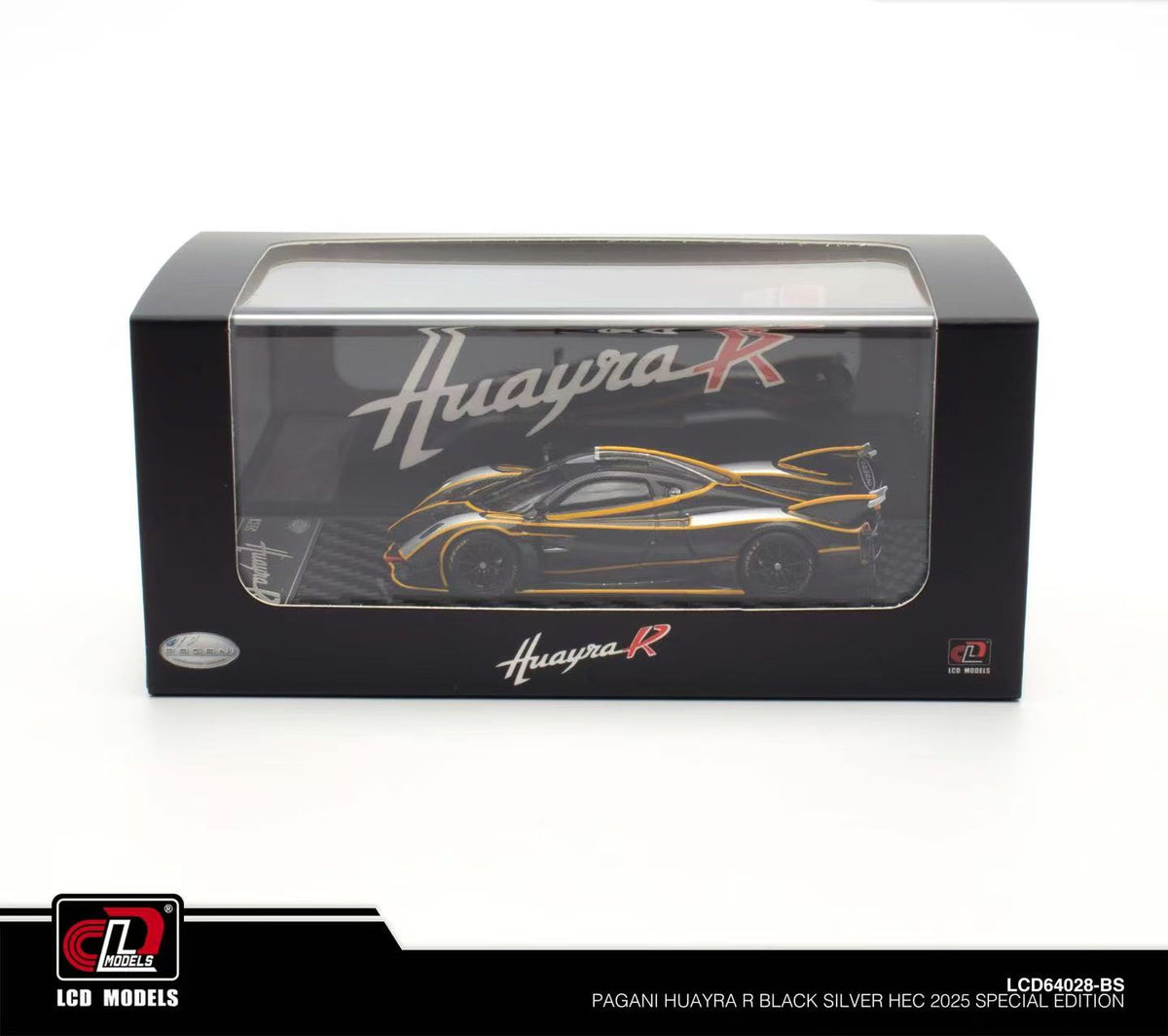 LCD 1:64 Pagani Huayra R Black Silver TMCS 2025 Special Edition