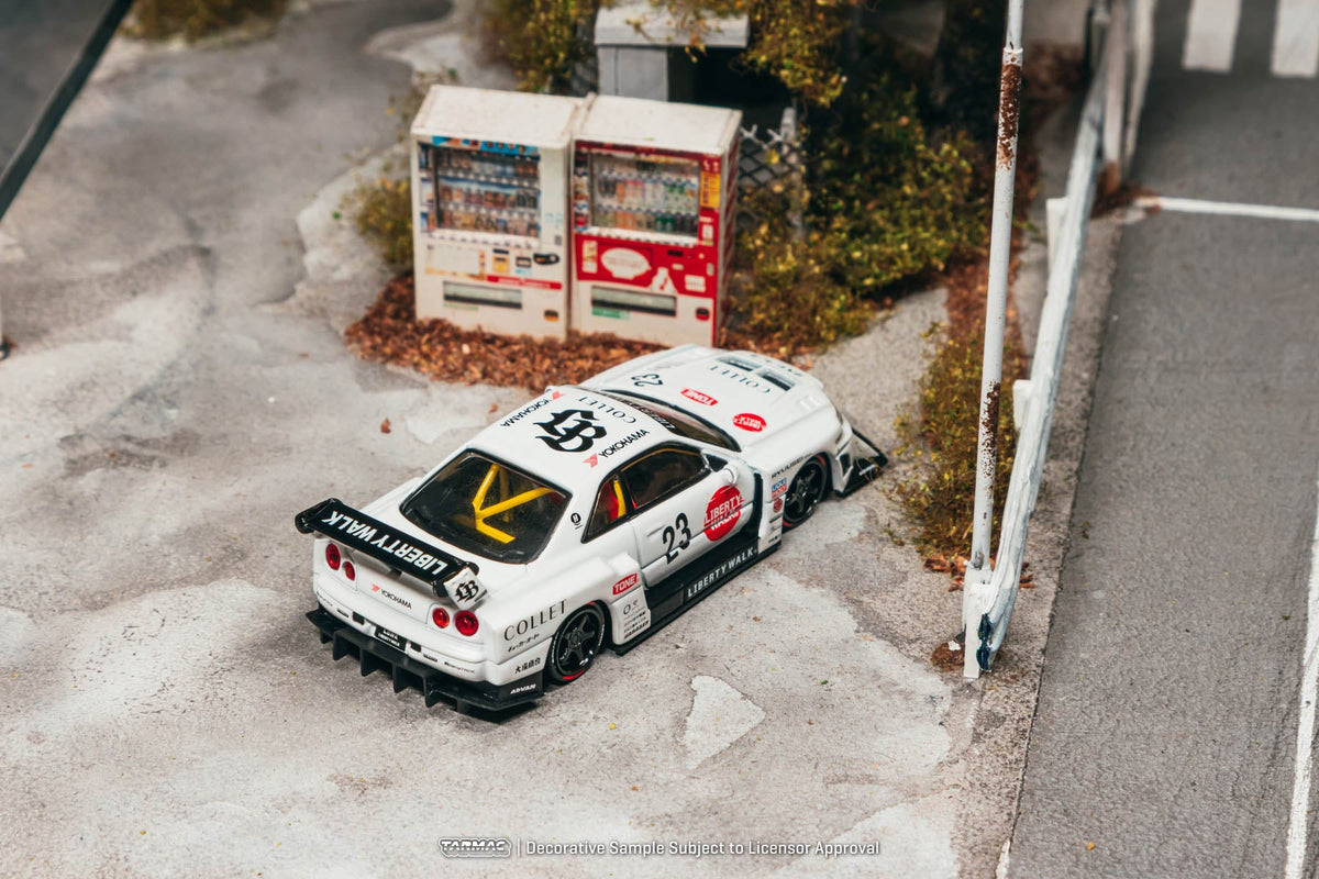[Preorder] Tarmac Works 1:64 LB-ER34 Super Silhouette SKYLINE – White- Hobby64 T64-104-WH