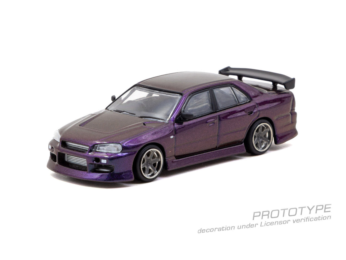 [Preorder] Tarmac Works 1:64 URAS Skyline ER34 Midnight Purple T64G-088-MP