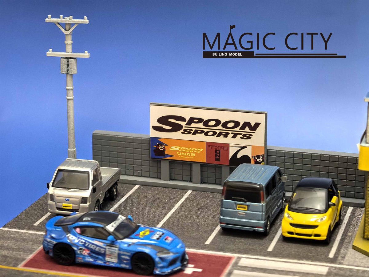 [Preorder] Magic City 1:64 Japanese SPOON Tuning & Repair Garage Diorama 110091