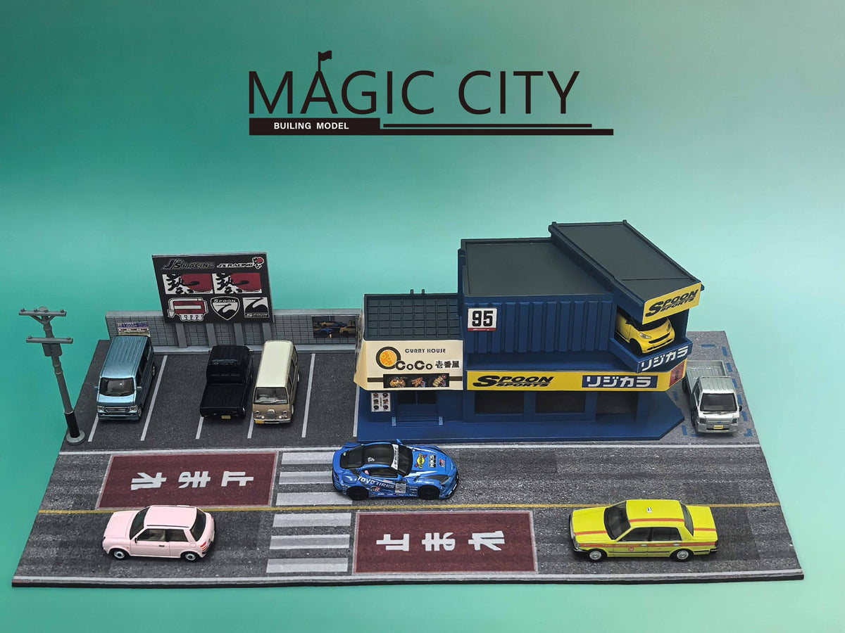 [Preorder] Magic City 1:64 Japanese SPOON Tuning & Omurice Shop Diorama 110092