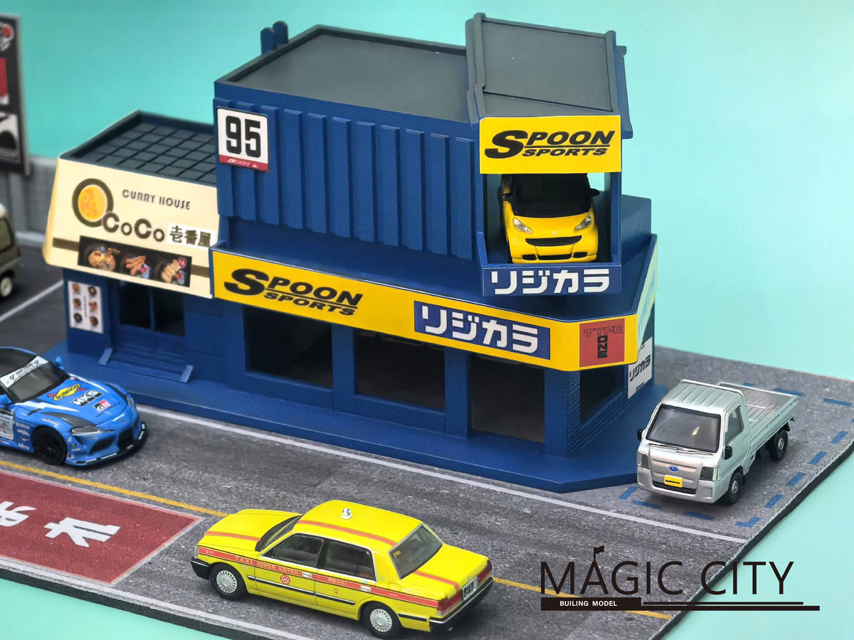 [Preorder] Magic City 1:64 Japanese SPOON Tuning & Omurice Shop Diorama 110092