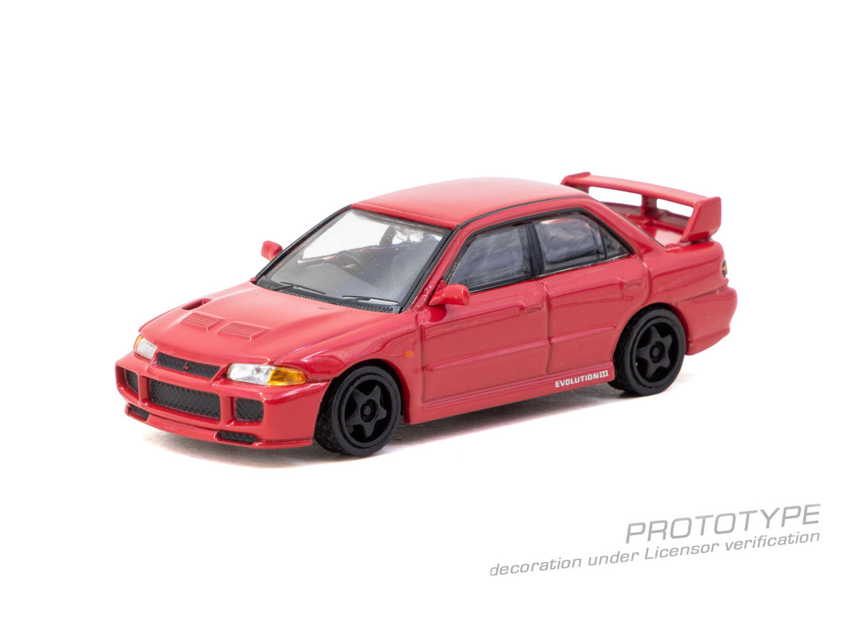 [Preorder] Tarmac Works 1:64 Mitsubishi Lancer GSR Evolution III – Red T64G-050-RE-B