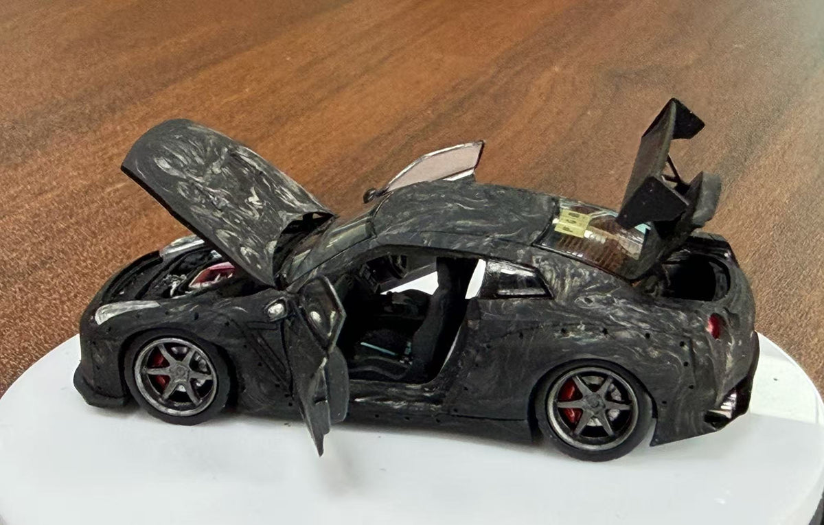[Preorder] PGM 1:64 GTR R35 Black Full Carbon PG-02001