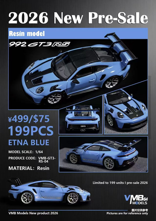 [Preorder] VMB 1:64 Porsche 992 GT3 RS (2 Colours) VMB-GT3-RS-04/VMB-GT3-RS-05