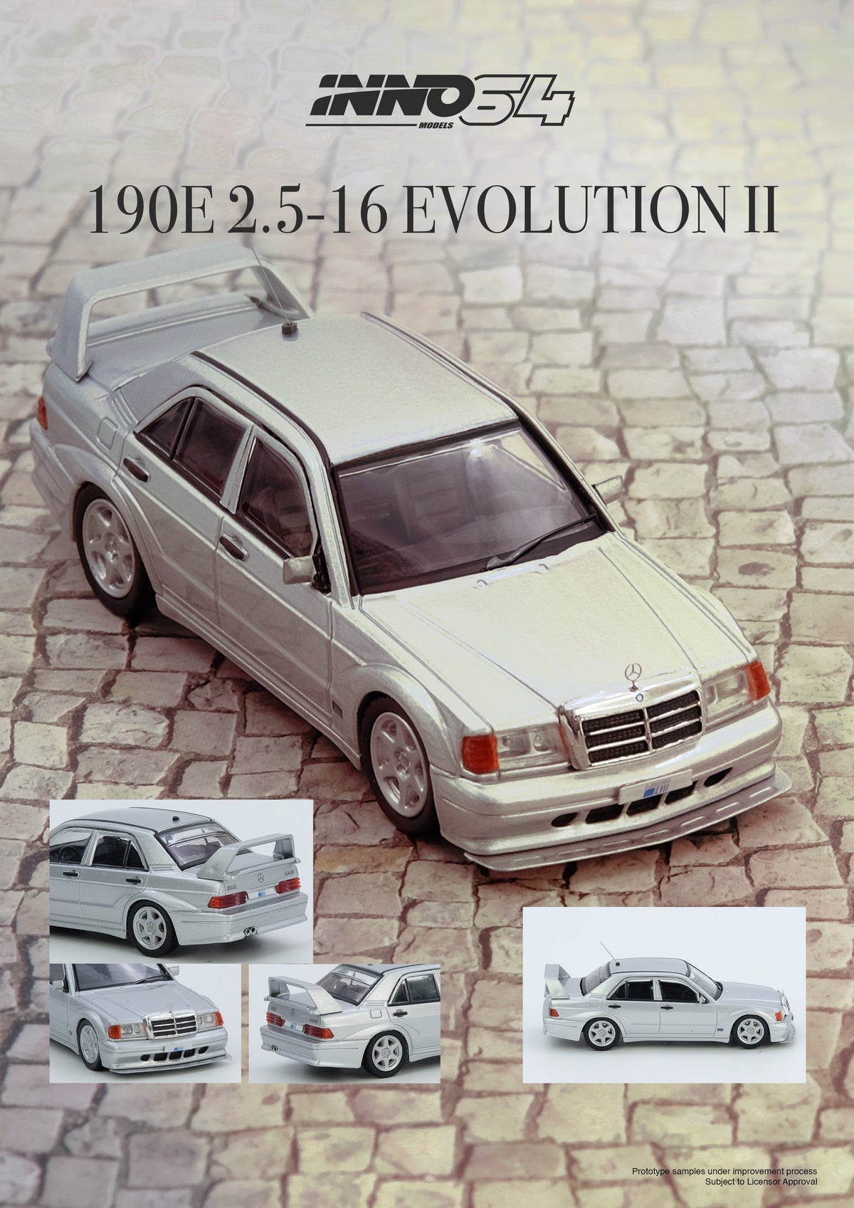 Inno64 1:64 MERCEDES BENZ 190E Silver IN64-190E-SIL