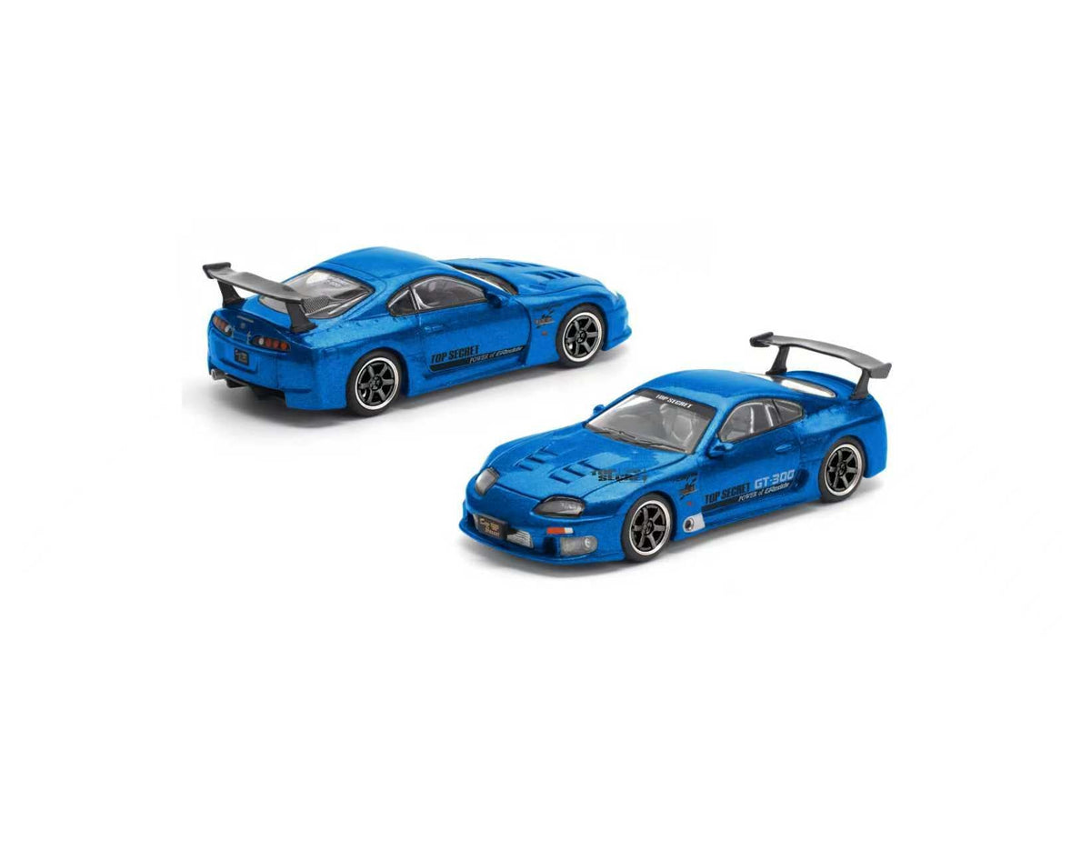 [Preorder] POPRACE x Enigma 1:64 TOYOTA SUPRA GT500 (A80) BLUE PRE028
