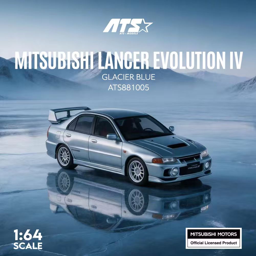 [Preorder] ATS Model 1:64 Mitsubishi Lancer Evolution IV (2 Colours) ATS881005/ATS881006