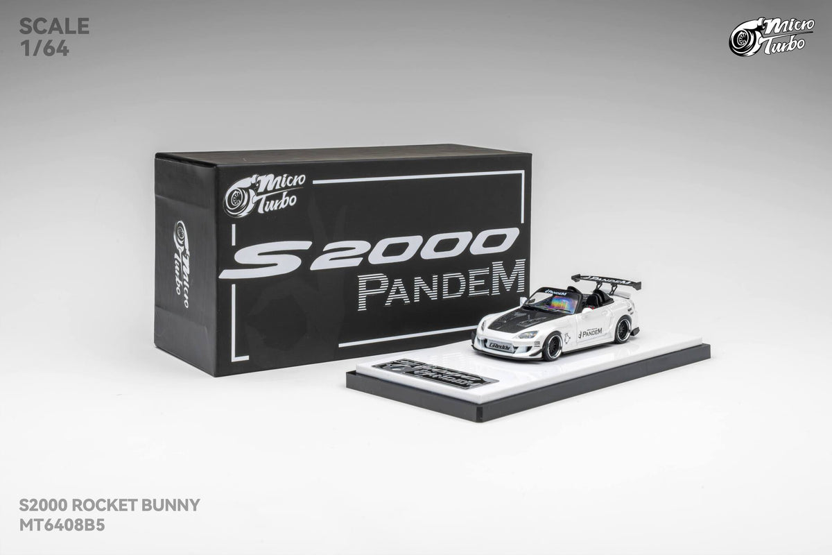 [Preorder] Microturbo 1:64 Custom S2000 RB - Metallic White MT6408B5