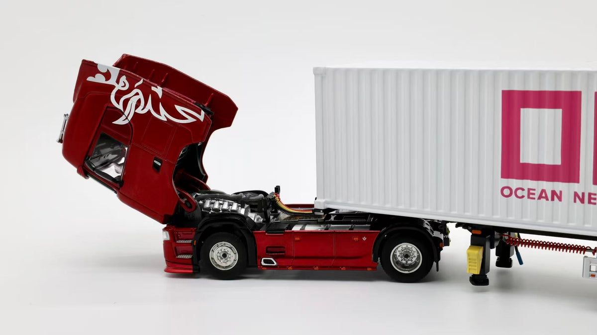 Tubro Truck 1:64 Scania 730S 4x2 Trailer With Extendable Container Trailer Set (6 Versions)
