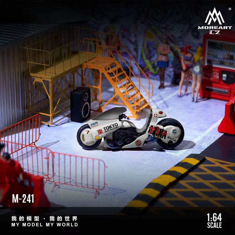 [Preorder] MoreArt 1:64 AKIRA RESIN MOTORCYCLE TITANIUM WHITE FADED VERSION MO222241