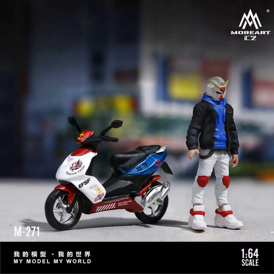 [Preorder] MoreArt 1:64 GUNDAM-THEMED MOTORCYCLE AND FIGURE SET MO222271