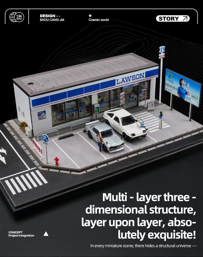 SHOU CANG JIA 1:64 Lawson Convenience Store (Large) SCENE SCJ-82045-A