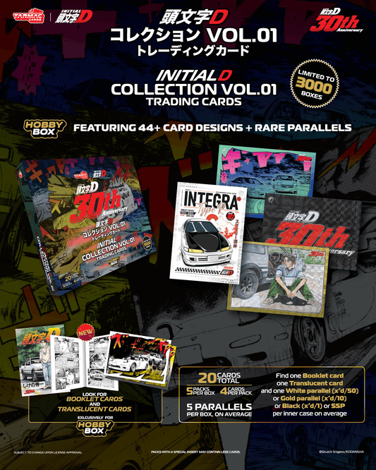 [Preorder] Tarmac Works Tarmac Cards Initial D Collection Vol.01 30th Anniversary - Hobby Box TC-IDC-H01