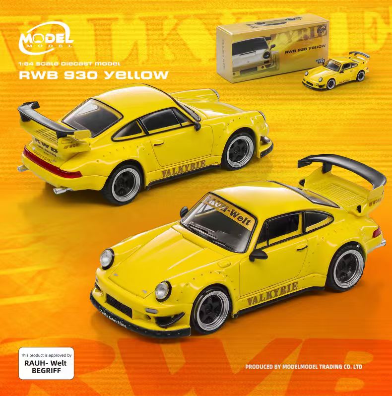 [Preorder] Model Model 1:64 Porsche RWB 930 Valykrie Yellow MM64-RWB930-005