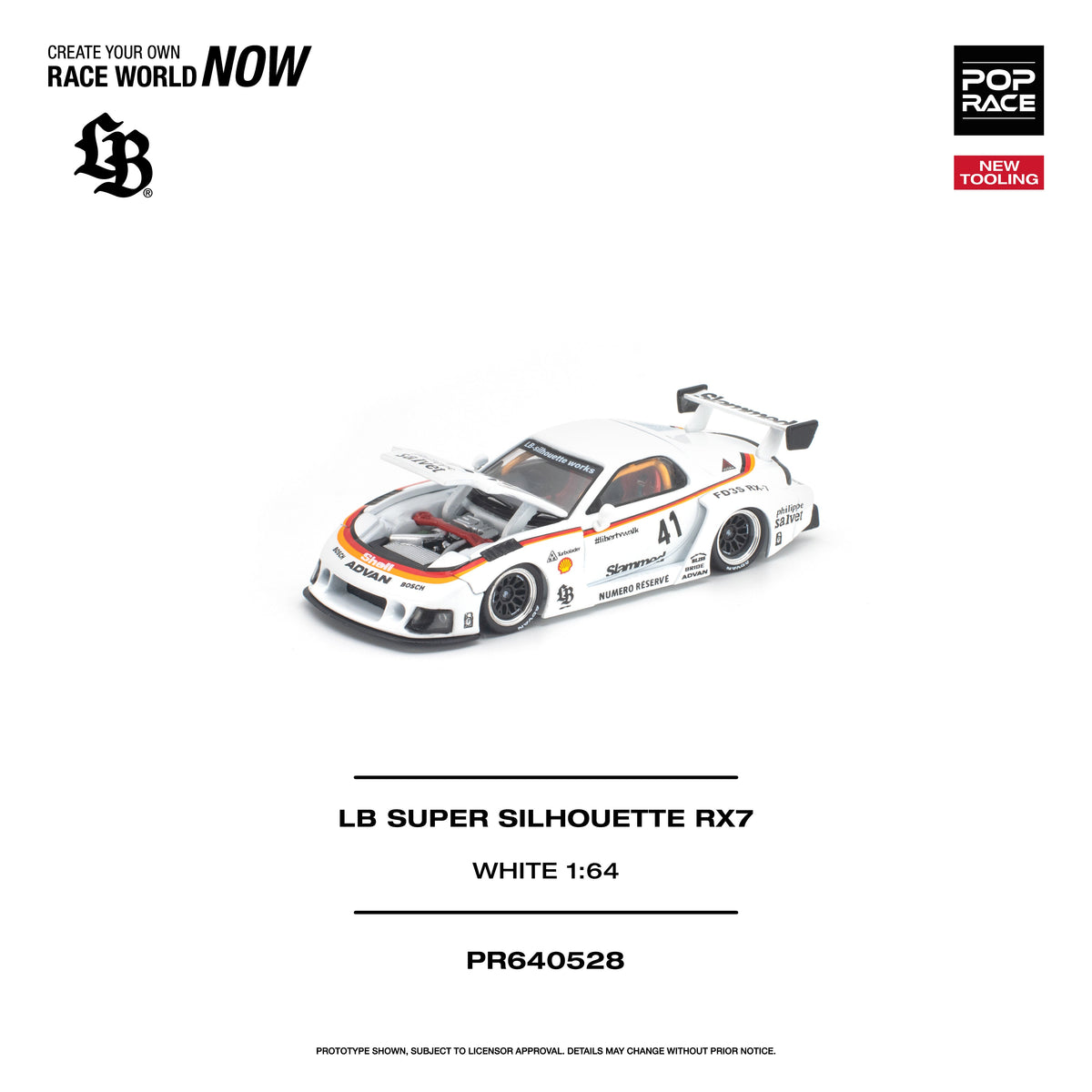 [Preorder] POPRACE 1:64 LB SUPER SILHOUETTE RX7 (FD3S) PR640528