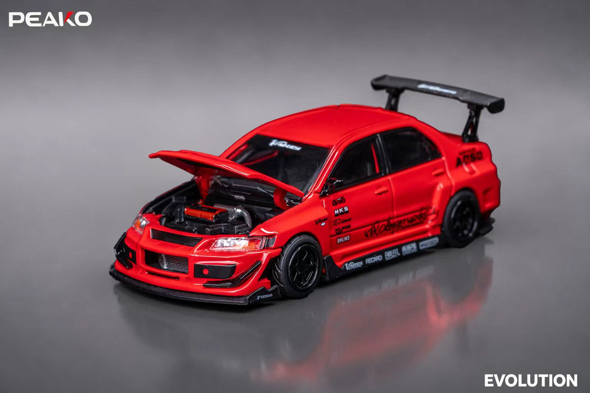 [Preorder] Peako 1:64 Varis Mitsubishi Lancer Evolution IX Red (2 Variants) PP64-002