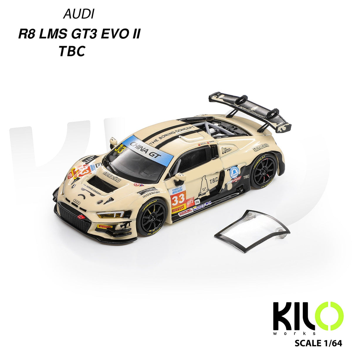 KILO works 1:64 AUDI R8 lms GT3 EVO II TBC KLW0036-17