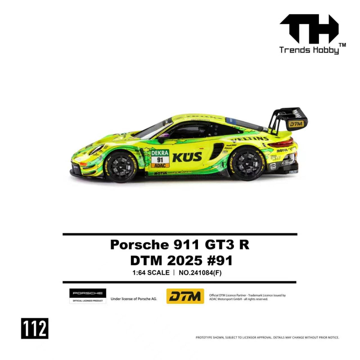 [Preorder] Trends Hobby 1:64 Porsche 911 GT3 R DTM 2025 #91 241084(F)