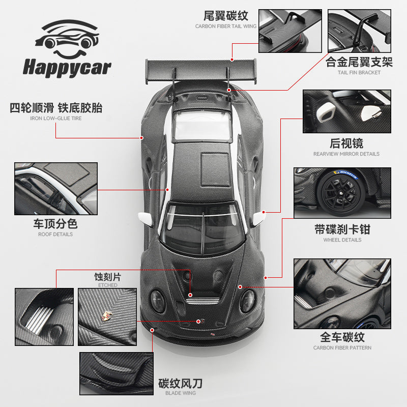 [Preorder] HappyCar 1:64 Porsche 911 GT3R Racer (2 Versions)
