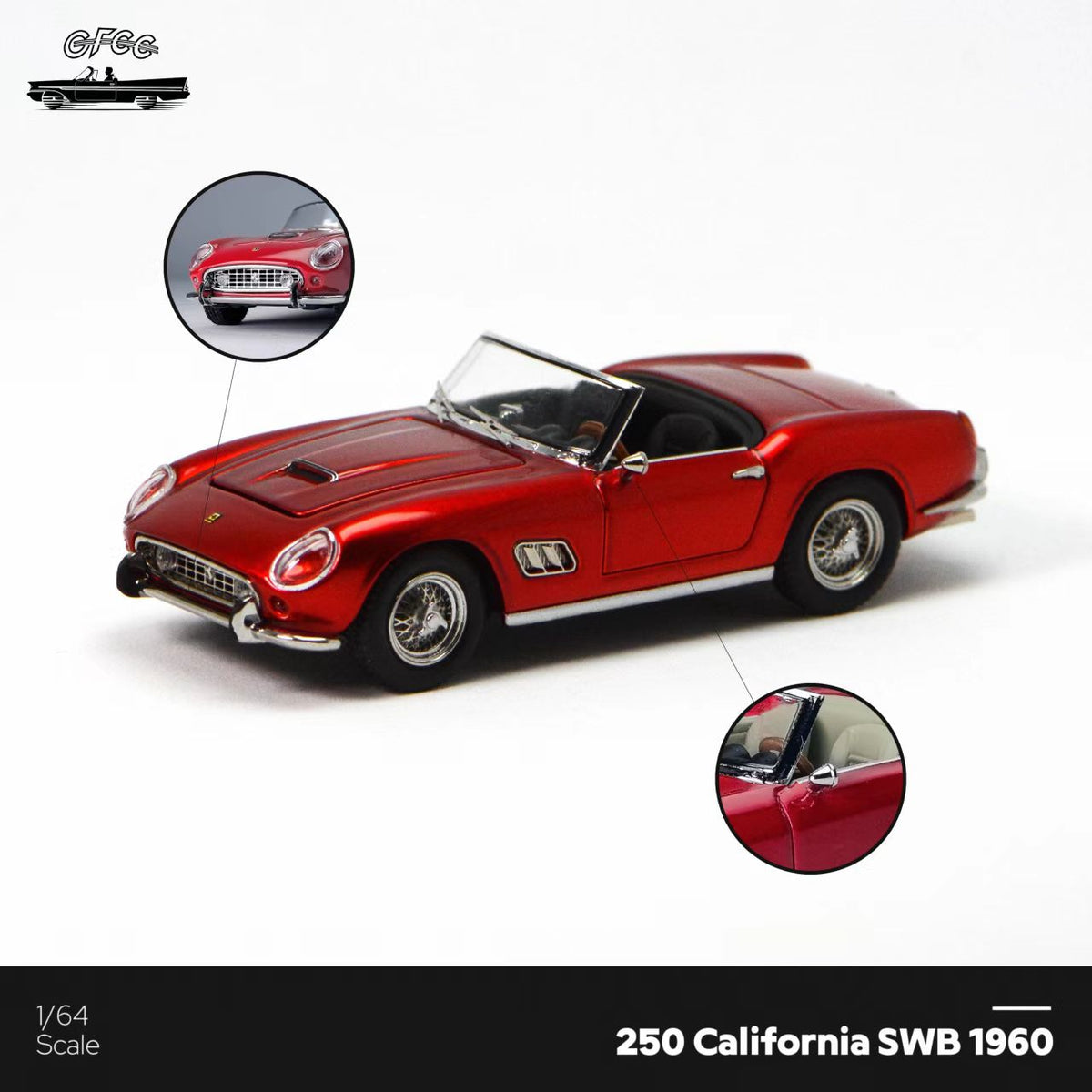 [Preorder] GFCC 1:64 Ferrari California Metaliic Red