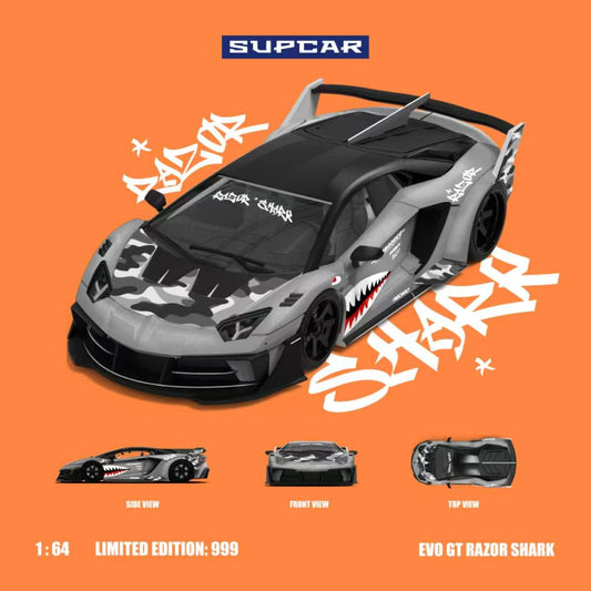 [Preorder] SUPCAR 1:64 Lamborghini GTEVO Shark Mouth Livery SC643834