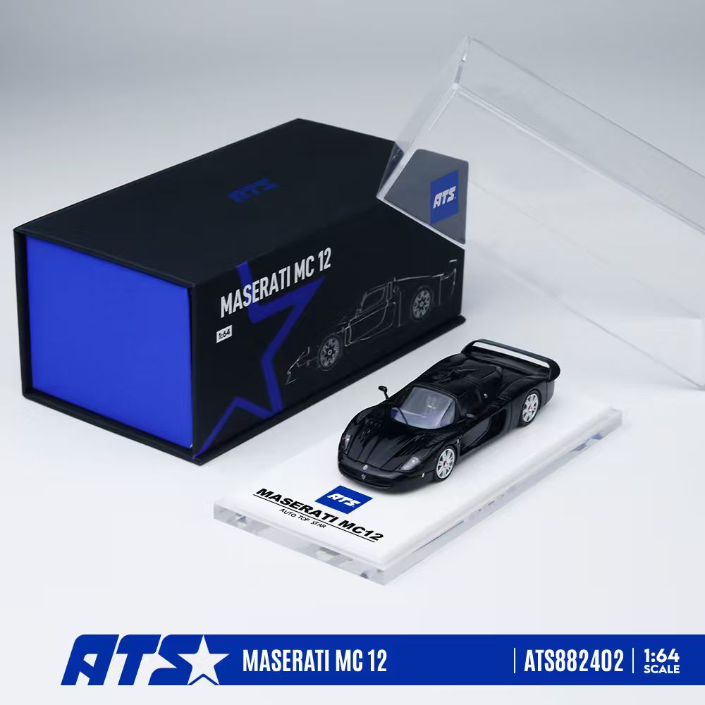 [Preorder] ATS Model 1:64 Maserati MC 12 Black ATS882402