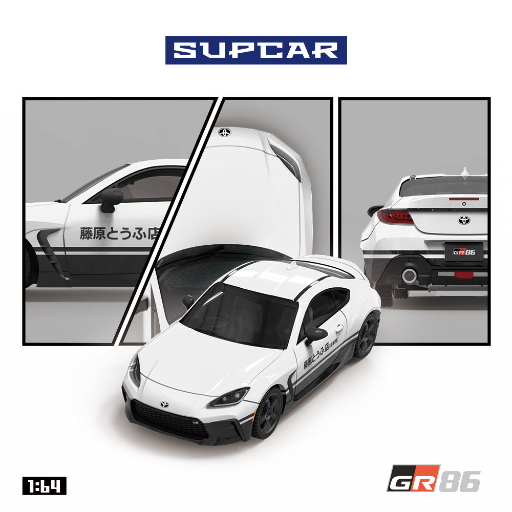 [Preorder] SUPCAR 1:64 Toyota GR86 Fujiwara Tofu Shop Livery SC648602
