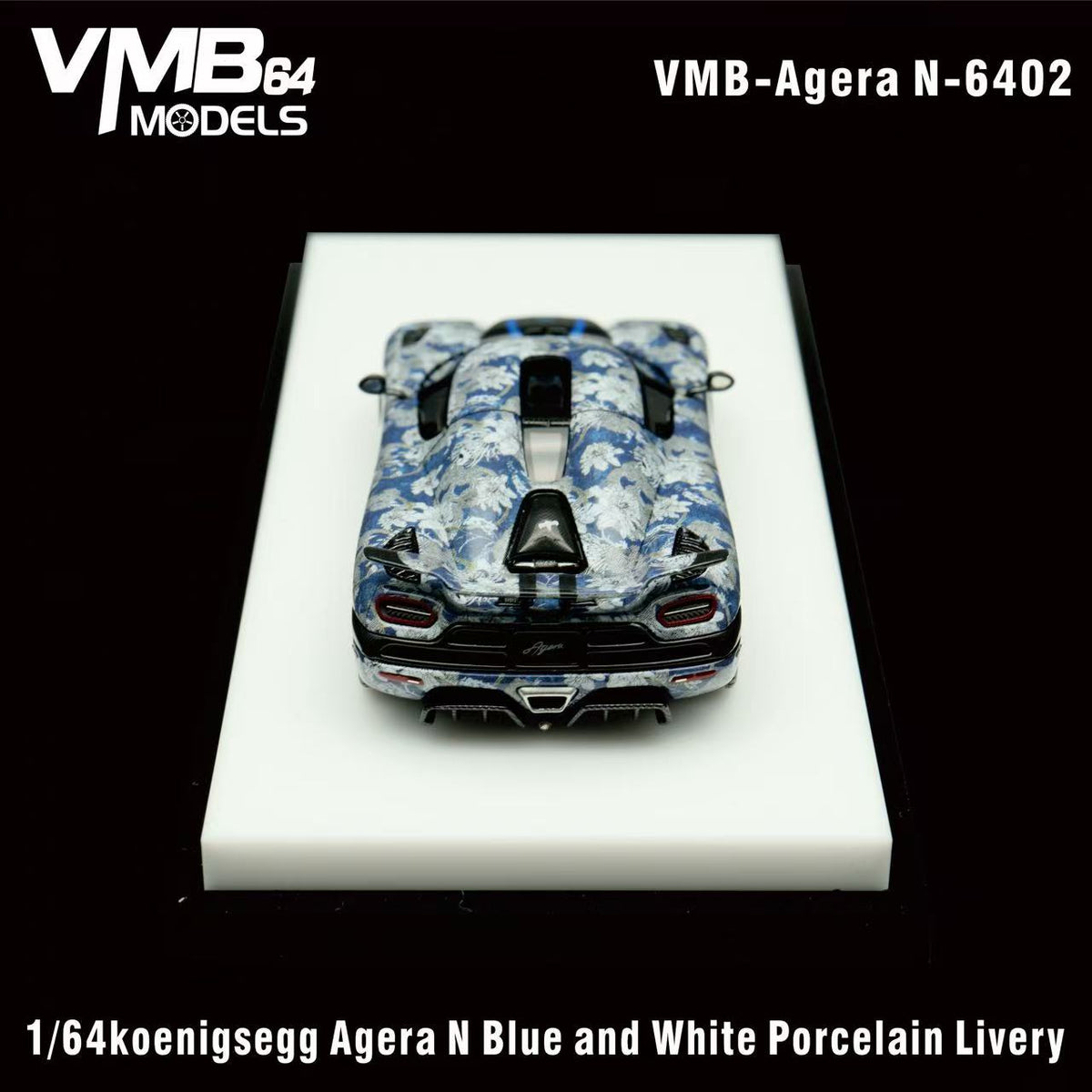 [Preorder] VMB 1:64 Koenigsegg Agera Blue and White Porcelain Livery VMB-AgeraN-6402