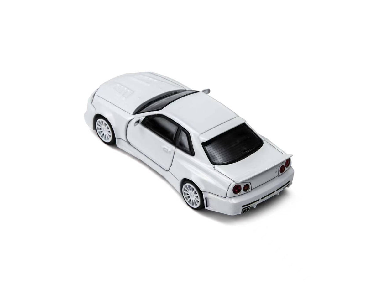 TimeMicro × PSC DESIGN 1:64 Nissan R34 "Smilodon" White TM648402