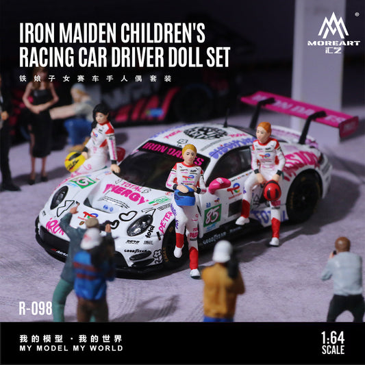 [Preorder] MoreArt 1:64 IRON MAIDEN CHILDREN'SRACING CAR DRIVER FIGURE SET MO223098