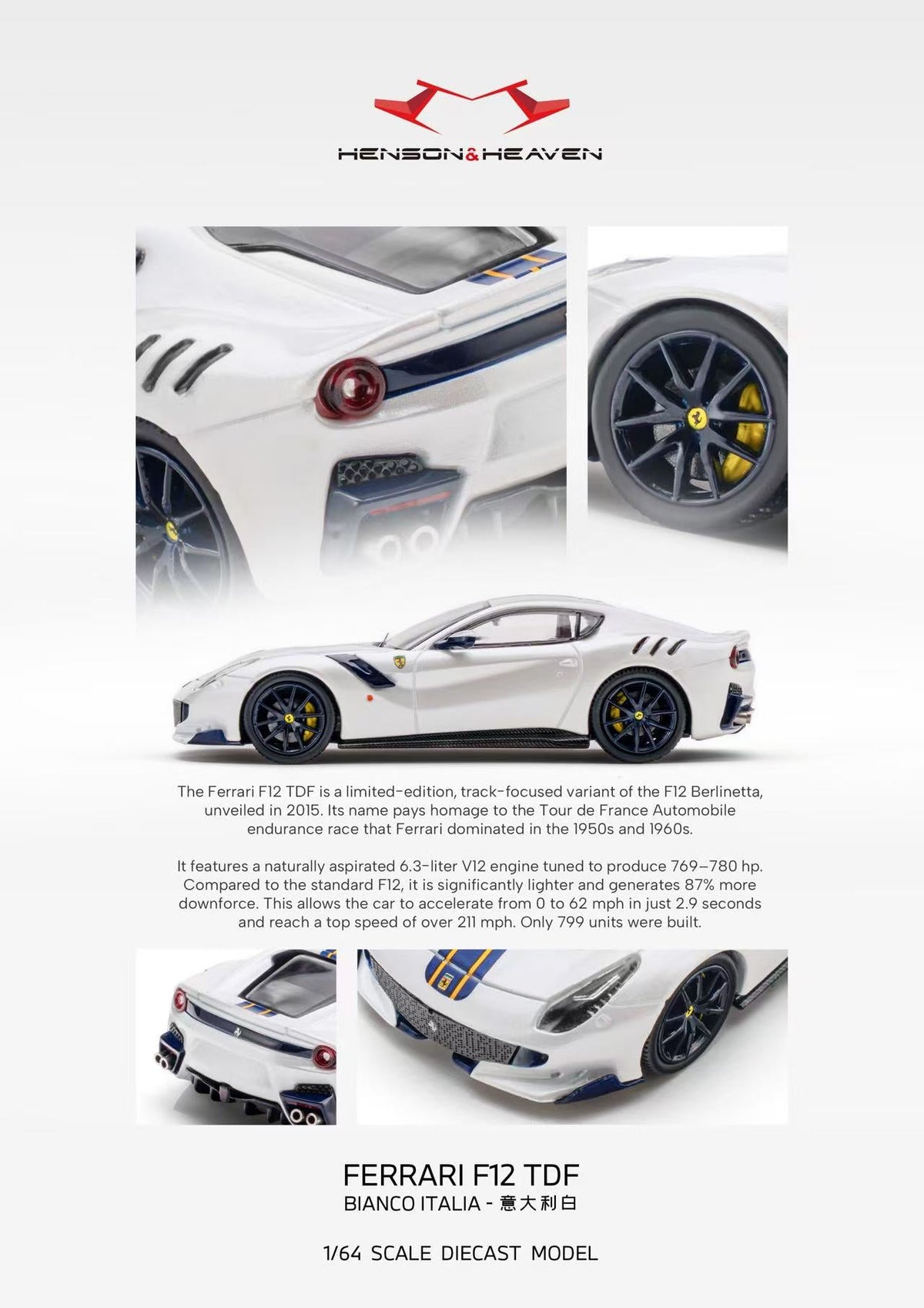 [Preorder] HH Model 1:64 Ferrari F12 TDF (4 Variants)