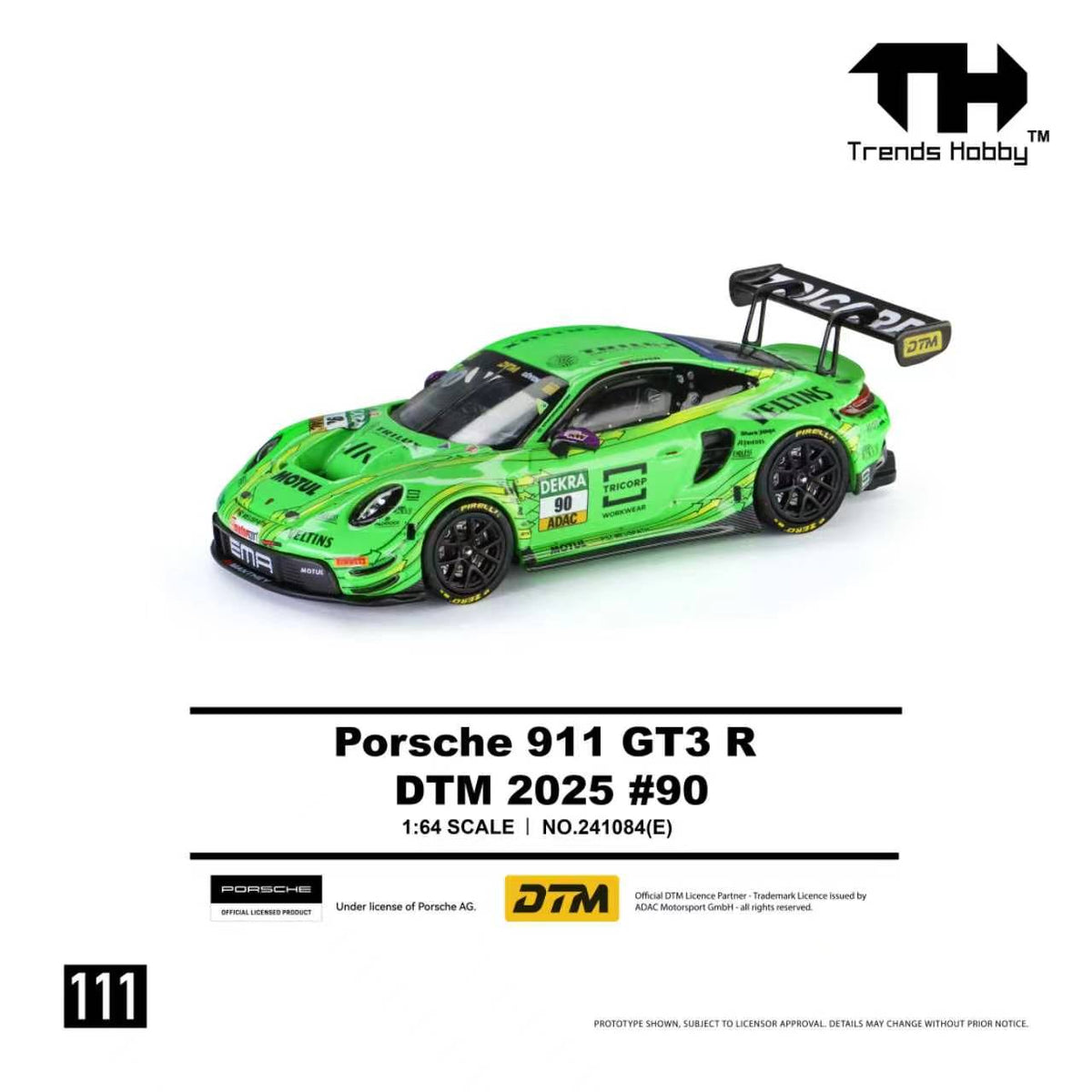 [Preorder] Trends Hobby 1:64 Porsche 911 GT3 R DTM 2025 #90 241084(E)