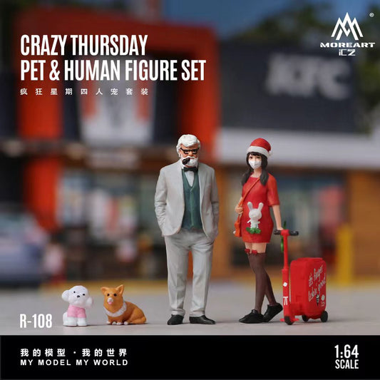 [Preorder] MoreArt 1:64 Crazy Thursday Pet & Human Figure Set MO223108