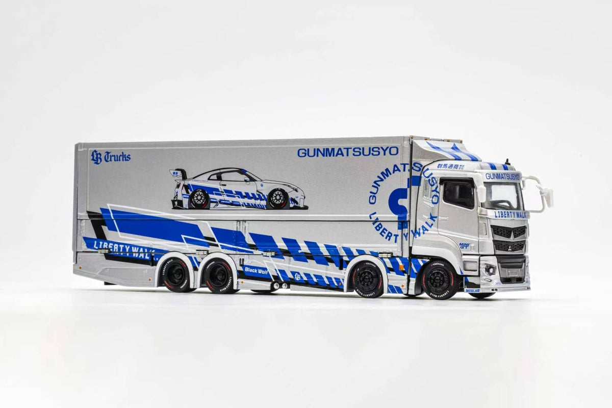 [Preorder] GCD 1:64 LB TRUCKS Mitsubishi Fuso Super Great SILVER TAS Version KS-073-635