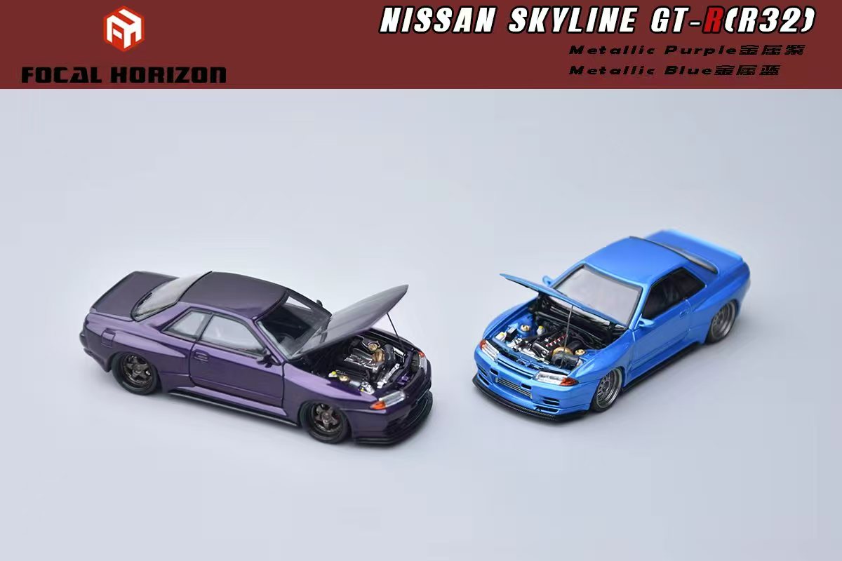 [Preorder] Focal Horizon 1:64 Nissan Skyline GT-R 3rd Generation R32 Japanese Garage Active Modified Version (2 Colours)