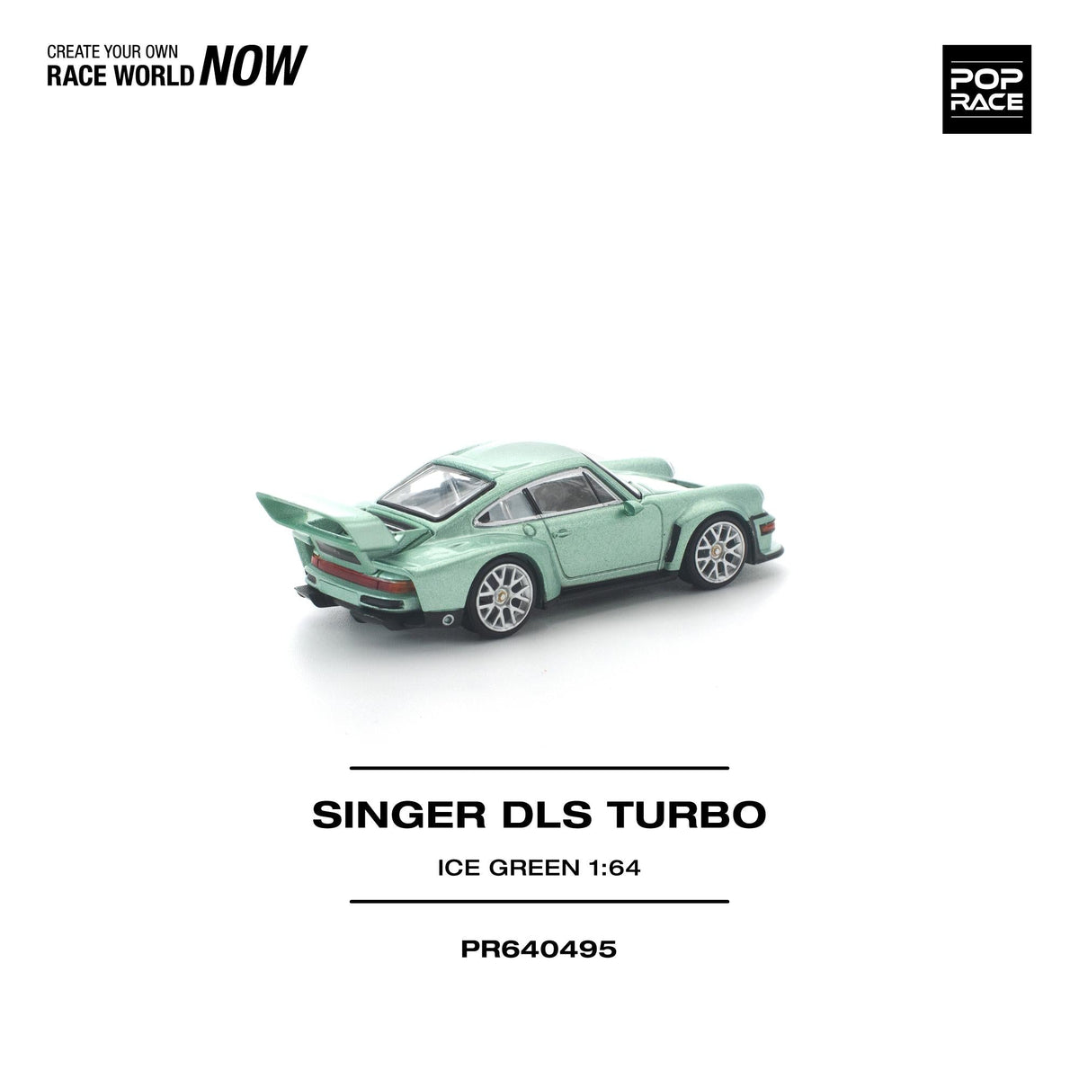 [Preorder] POPRACE 1:64 Porsche SINGER DLS TURBO ICE GREEN PR640495