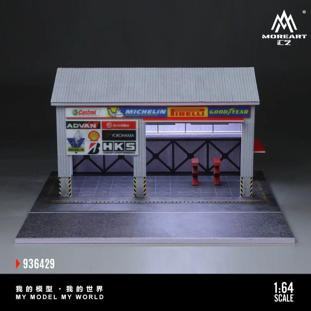 [Preorder] MoreArt 1:64 RACING CAR REPAIR SHOP MO936429