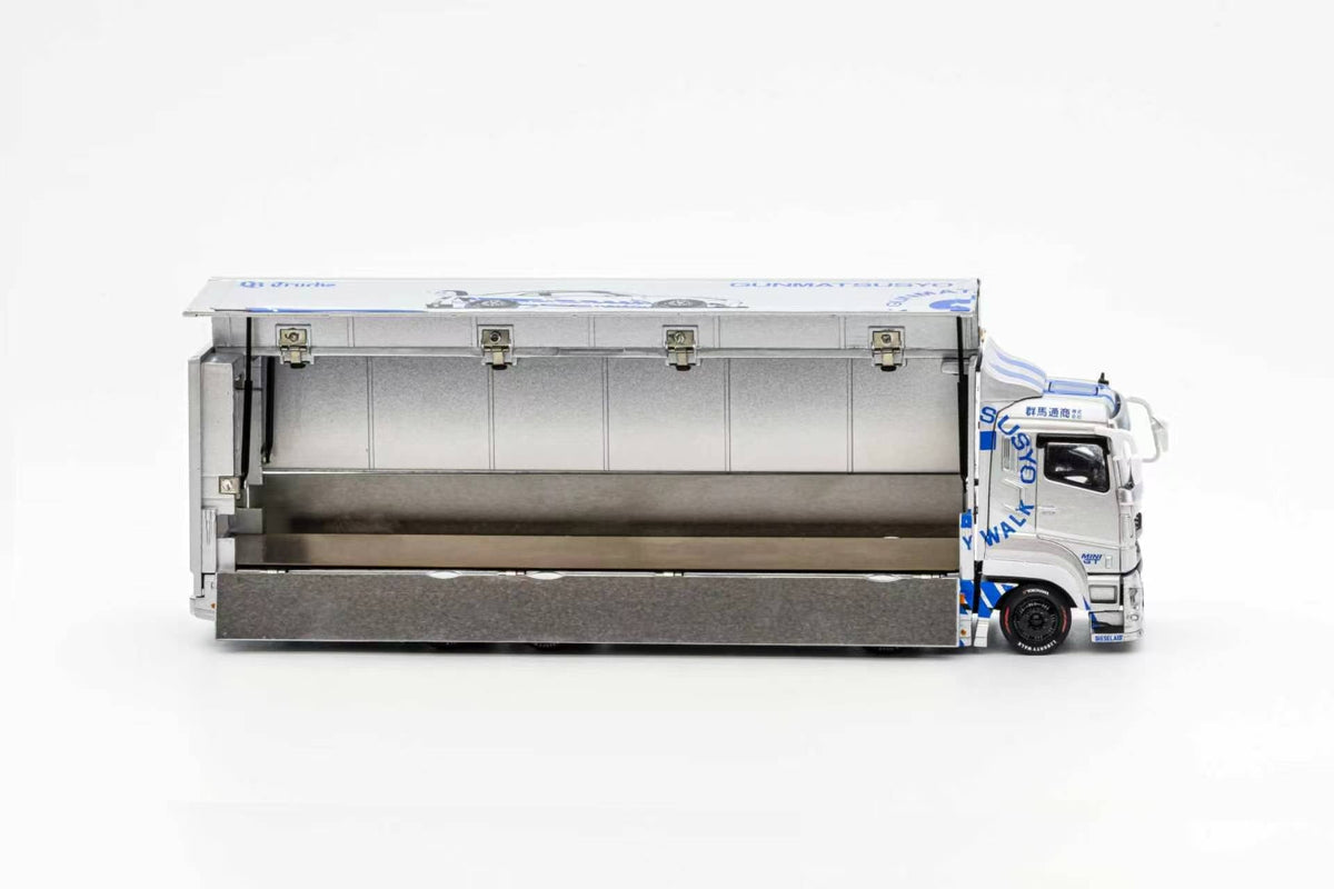 [Preorder] GCD 1:64 LB TRUCKS Mitsubishi Fuso Super Great SILVER TAS Version KS-073-635