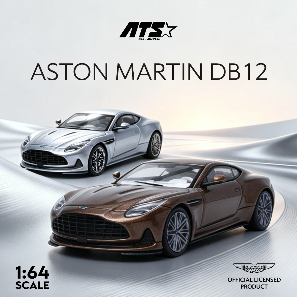 [Preorder] ATS Model 1:64 Aston Martin DB12 Silver/Metallic Brown (2 Colours) ATS881306/ ATS881308
