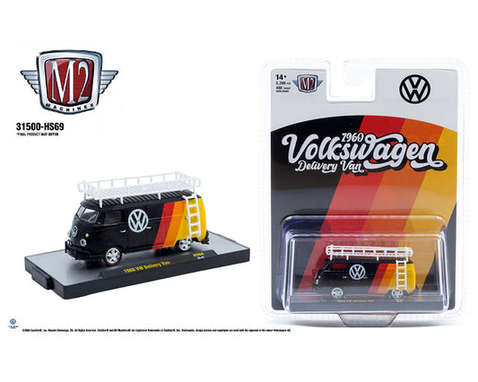 M2 Machines 1:64 1960 Volkswagen Delivery Van – Black 31500-HS69