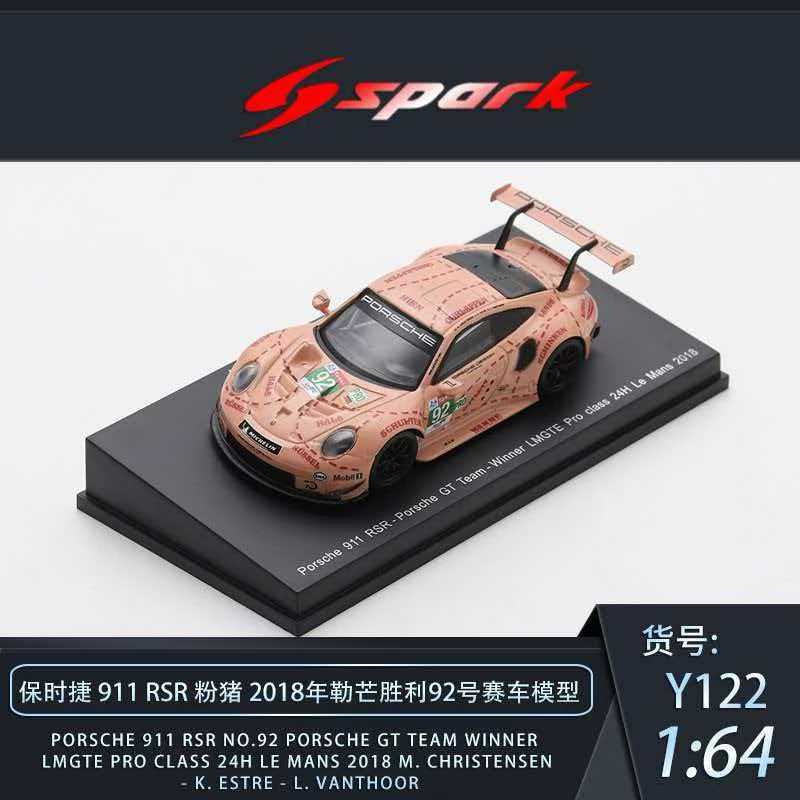 [Preorder] Spark 1:64 PORSCHE 911 RSR NO.92 Pink Pig Y122